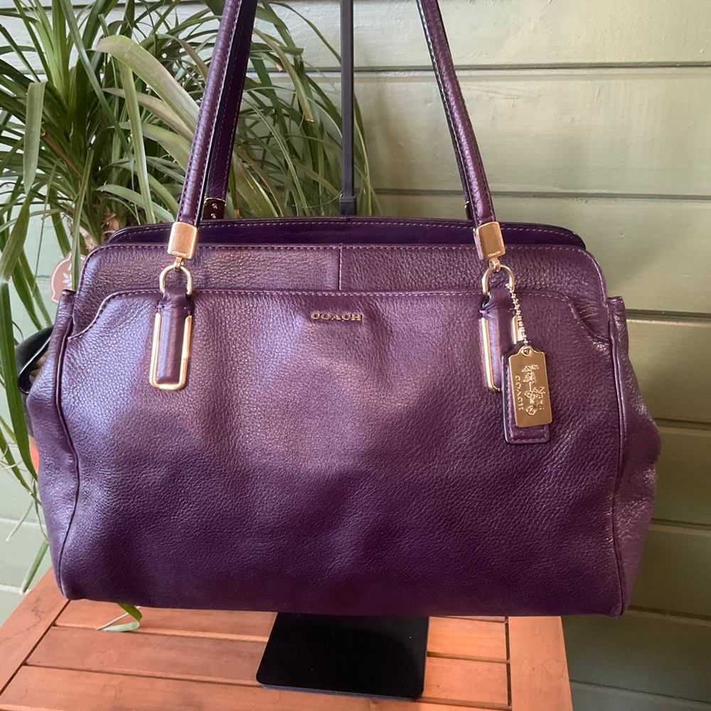 Coach 1941 Madison Kimberly Carryall EUC Eggplant
